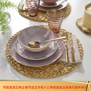 新品IKEA宜家法利克洛 碗 淡粉红碟深盘餐盘餐具菜盘陶瓷石瓷代购