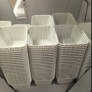 IKEA宜家普鲁司万 储物篮收纳篮塑料桌面杂物整理筐浴室收纳代购