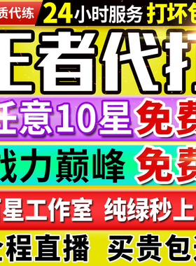 【首单免费丨纯绿秒上号丨百星工作室】王者荣耀代打代练排位上分