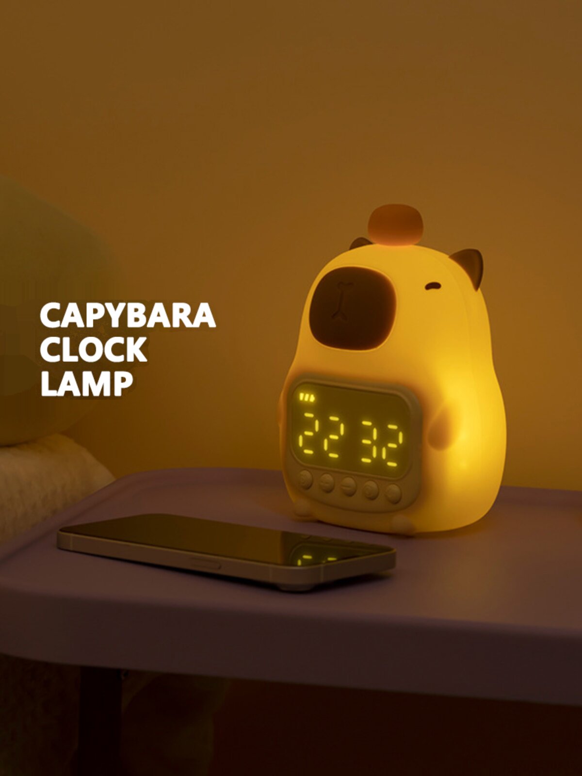 CAPYBARA CLOCK LAMP | 카피바라 기니피그 즐거운 알람시계 야간 조명 기니피그 문 영원히
