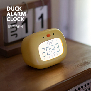 怪怪鸭 贪睡闹钟 温度计时 氛围夜灯 Duck Alarm Strange Clock