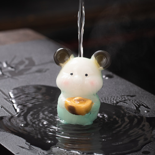 可爱卡通变色树脂茶宠摆件