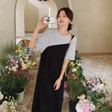 大货已出!!!2025年新款拼色连衣裙女款式大摆女款1625-P95-K158，商品下架区，浙宝179