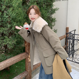 新款复古慵懒风毛毛内里派克服女加厚保暖外套179-502-P245-K358，女装派克服，浙宝179