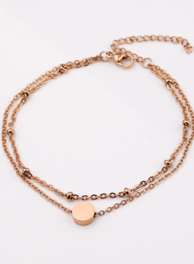 夏秋季穿孔珠手链脚链饰品