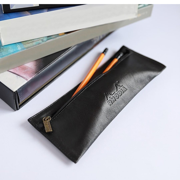 Rhodia简约羊皮柔软手感好笔袋