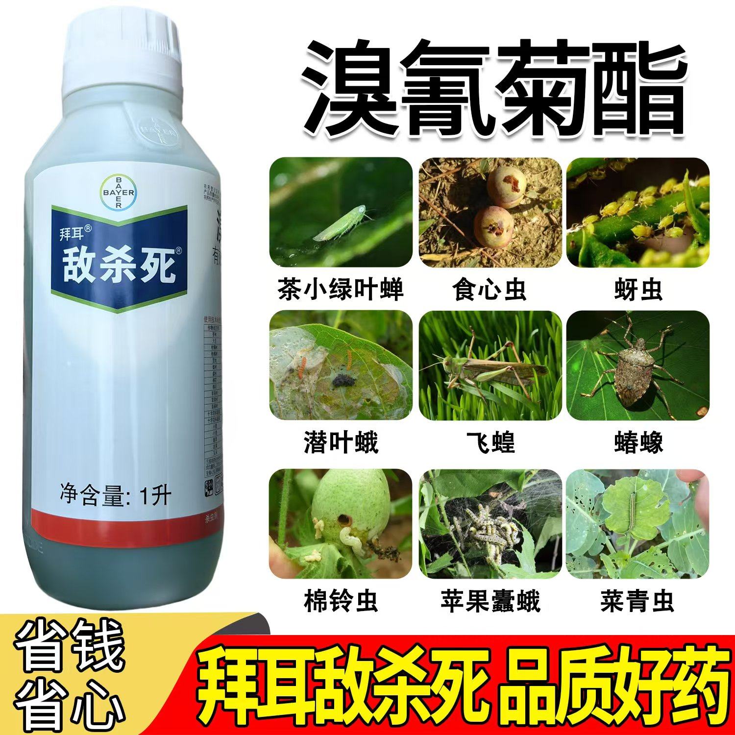 德国拜耳敌杀死进口农药溴氰菊酯柑橘食心虫潜叶蛾正品杀虫剂