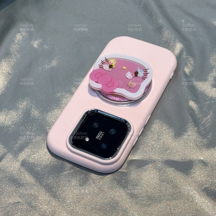 粉色KT猫咪卡通A3x适用OPPO Reno12手机壳8磁吸10支架7软A2PRO硅胶5K男6女11大孔A1i小众A97/A93S/A72好看A58