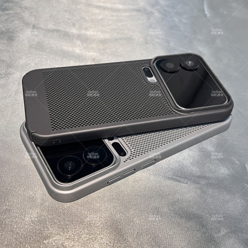 钛灰色散热通风透气FindX9适用OPPO Find X8Ultra/X7手机壳Reno14网格孔洞X6PRO大孔X8S+镂空轻薄电镀磨砂硬