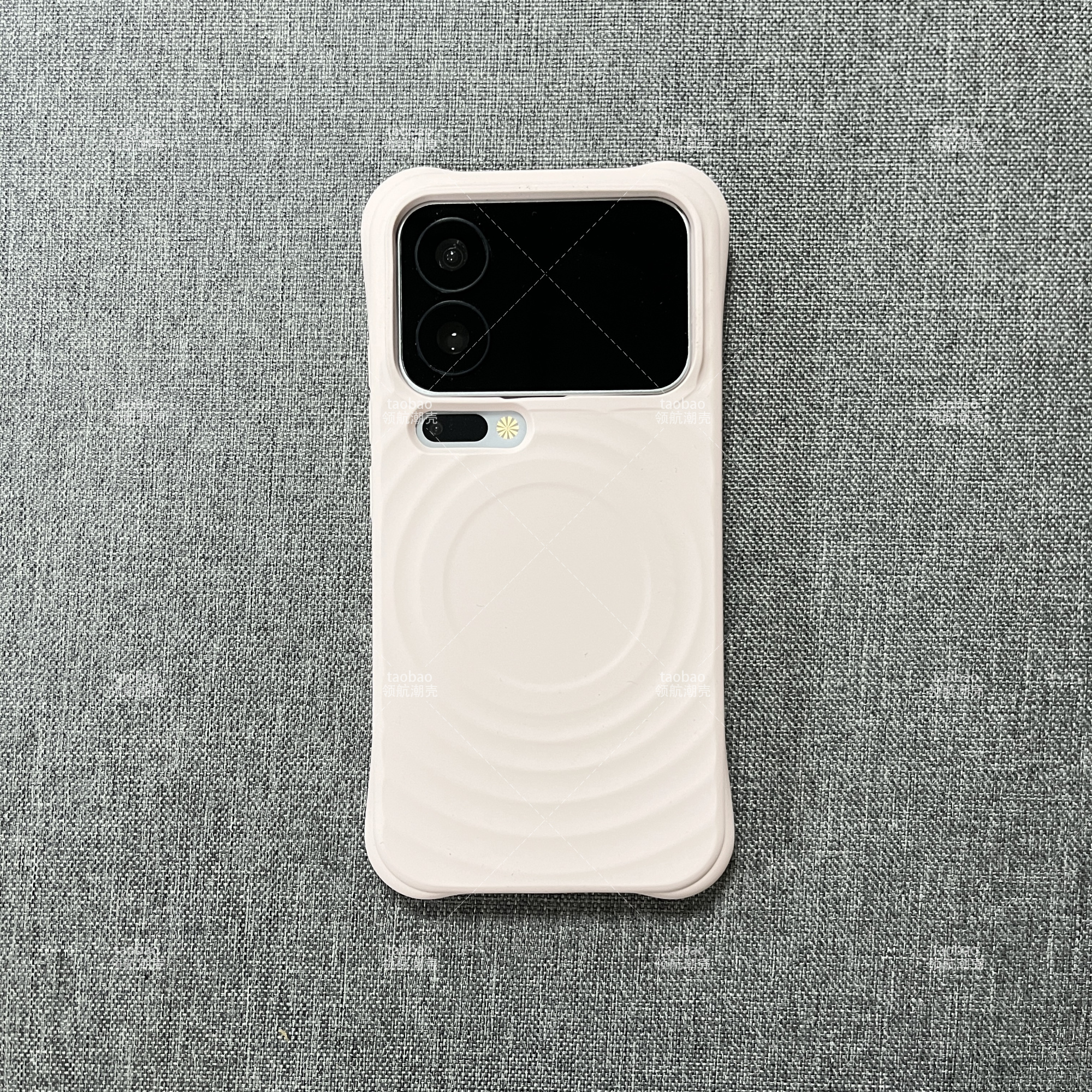 高级感波漾浅粉色15小米17PROMAX磁吸手机壳13适用14网红Mi17pro液态硅胶耐脏带挂绳孔软糯ins女水波纹防摔男