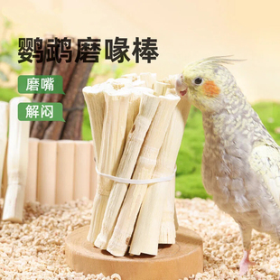 磨牙棒鹦鹉专用苹果枝天然啃咬木头玩具磨嘴器小鸟虎皮牡丹小太阳