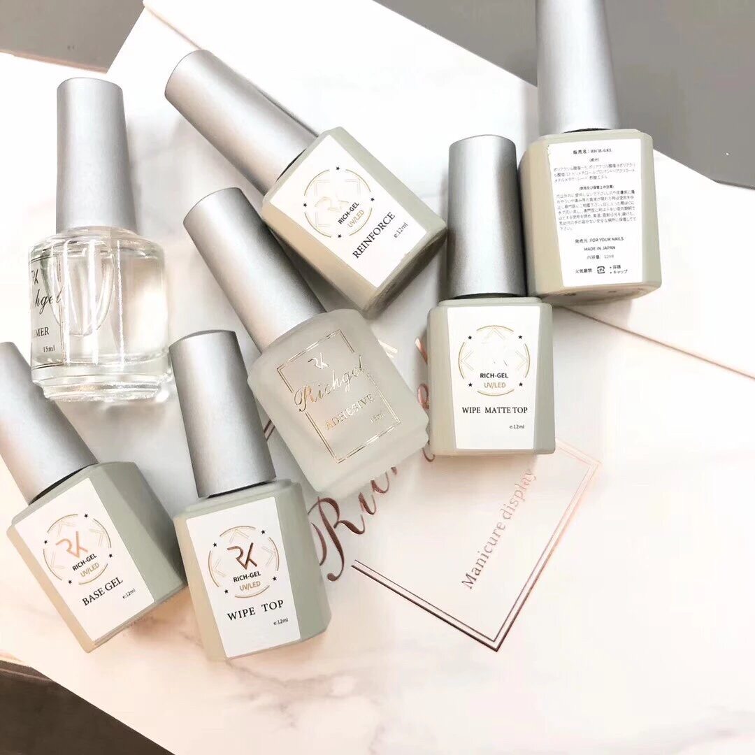 richgel美甲功能胶瓶装平衡液粘合剂封层磨砂底胶加固美甲店专用