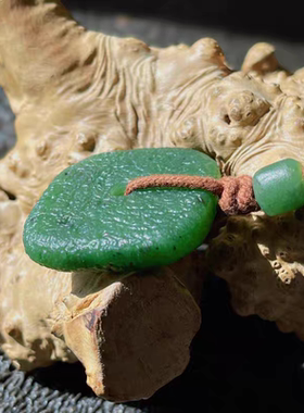 和田玉方块碧玉吊坠.天然碧玉平安立体挂件方糖籽料吊坠复古男女