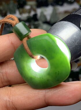 和田玉平安扣吊坠.天然和田玉平安扣挂件.新疆和田玉扣项链吊坠