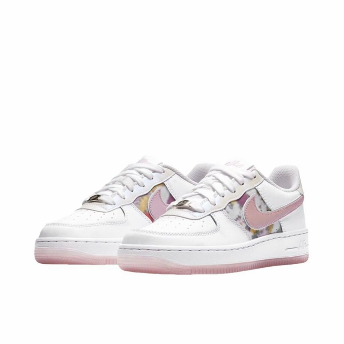 Nike Air Force 1 AF1白粉花卉空军女增高板鞋CN8535-100浙江仓,运动鞋new,板鞋,淘宝优惠券,粉丝福利购,淘宝优惠卷
