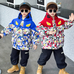 2025奥特曼儿童羽绒服男童冬季外套童装男款冬装加厚中长款潮衣服