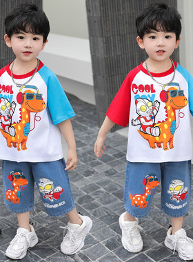 奥特曼衣服男童夏装套装速干儿童