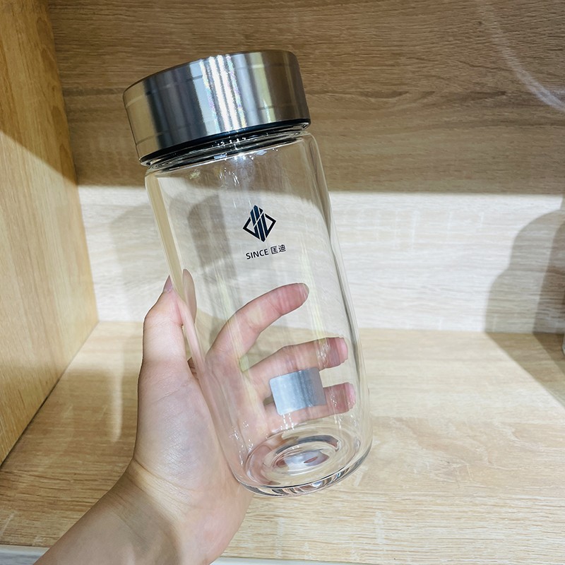匡迪单层玻璃杯耐高温办公杯泡茶杯鹅蛋杯加厚玻璃车载水杯子男士