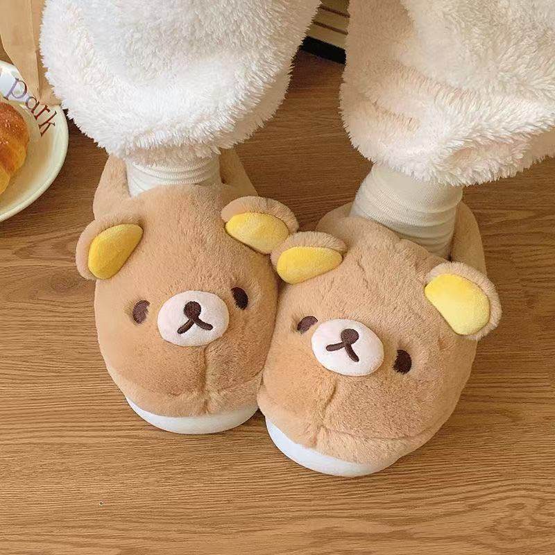 新款可爱熊棉拖鞋女居家加绒棉拖鞋男保暖鞋月子鞋防滑防臭棉拖鞋,女鞋,棉鞋,淘宝优惠券,粉丝福利购,淘宝优惠卷