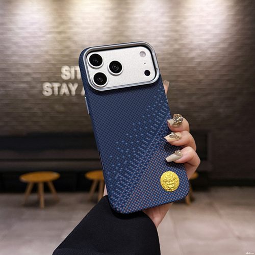 「顺财运超薄」适用苹果17Promax手机壳新款iphone17pro磁吸凯夫拉纹16promax保护壳15pm高端商务男好运硬壳