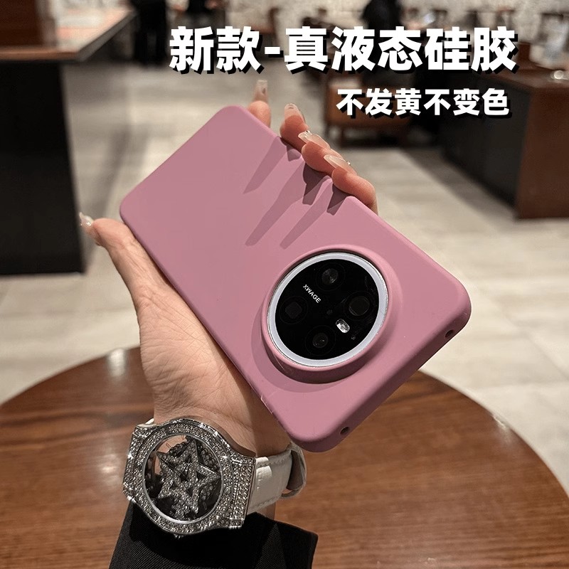 ins网红高级感适用华为mate80pro手机壳液态硅胶Pura80Ultra橡皮擦mate70/60男女新款nova14/13por全包防摔女