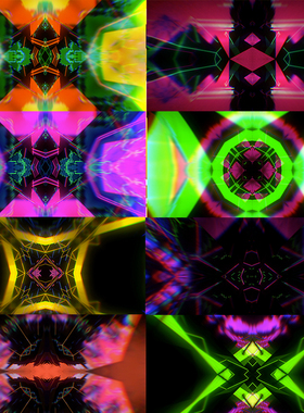 52个彩色快速动感灯光频闪闪烁vjloop视频素材Distorted Lights 7