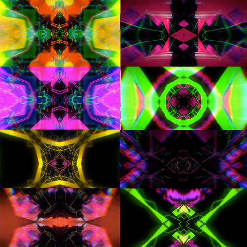 52个彩色快速动感灯光频闪闪烁vjloop视频素材Distorted Lights 7