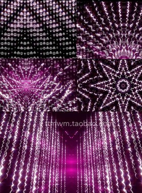 5个紫色珠光发光宝气大气奢华颁奖礼舞台背景视频素材循环vj oops