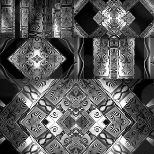 6个银色金属民族古典图腾花纹舞台背景动画 视频素材background