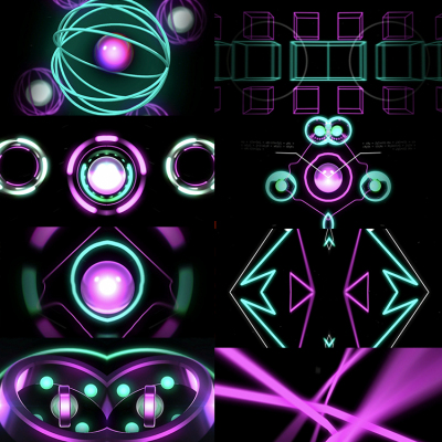 30个粉蓝动感节奏VJLOOPS动画视频素材舞台背景大屏幕Orb Pack