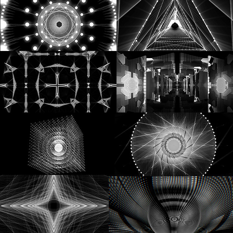 30resolume动态视频素材vjloop黑白线条舞台背景spiritmolecule