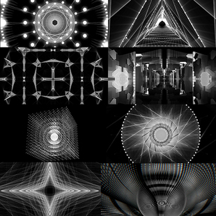 30Resolume动态视频素材vjloop黑白线条舞台背景SpiritMolecule