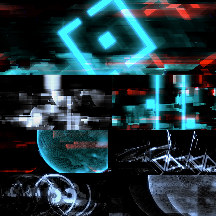 25个VJLOOP舞台背景大屏幕噪波混乱坏信号1080P视频素材NeoGlitch