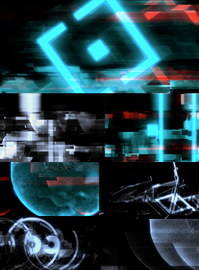 25个VJLOOP舞台背景大屏幕噪波混乱坏信号1080P视频素材NeoGlitch