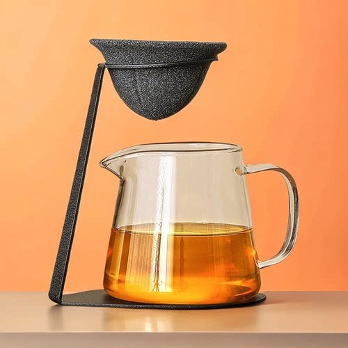 无孔茶漏架茶过滤神器公道杯一体