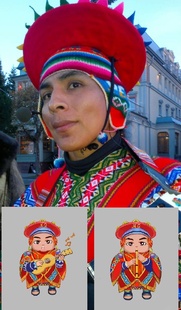 萌版最后的莫西干人桑德罗印第安披风（2枚一对）PVC软胶冰箱贴