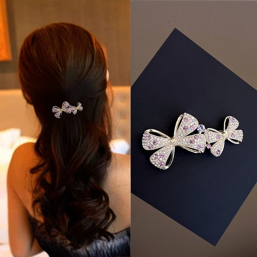 新款高级感水钻发夹小号后脑勺
