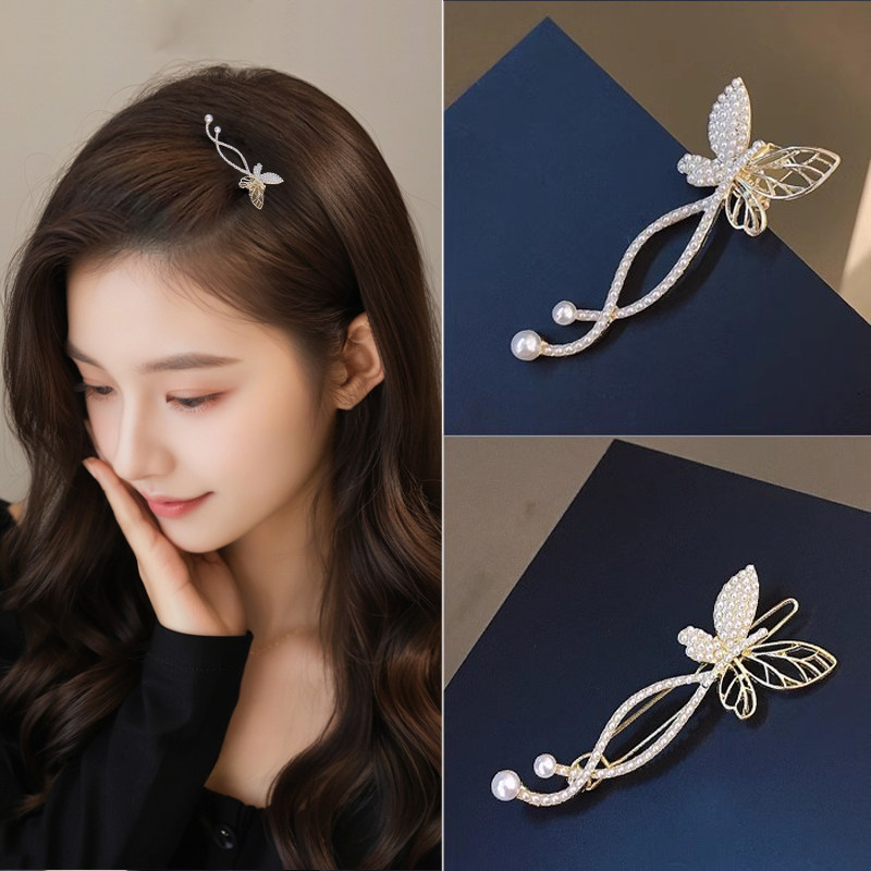 精致小边夹女士侧边刘海夹发卡甜美蝴蝶发夹气质耳边刘海夹子发饰