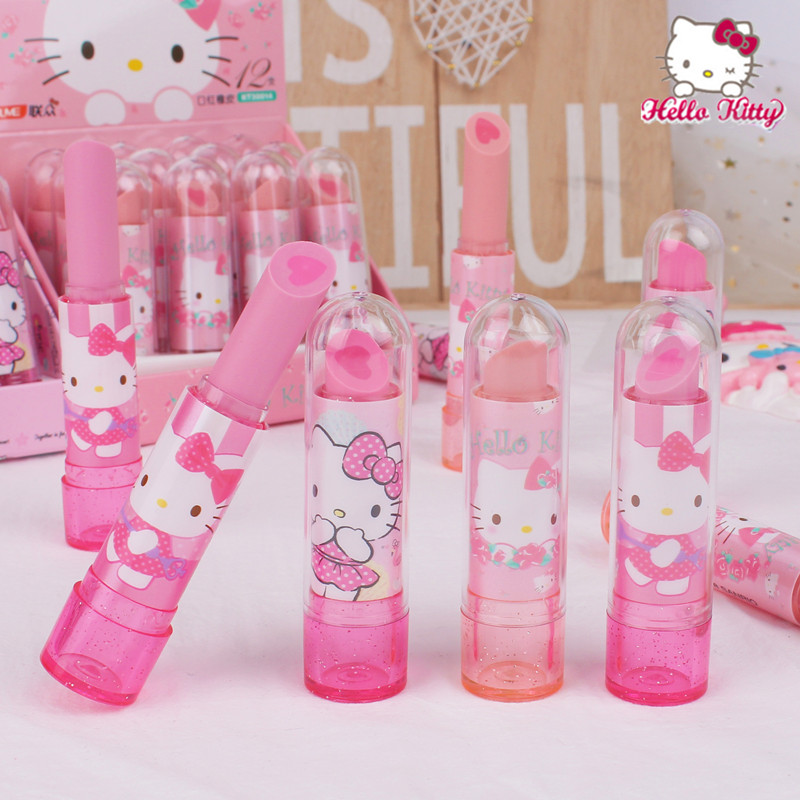 口红橡皮擦凯蒂猫学生擦得干净helloKitty橡皮擦创意可爱文具橡皮