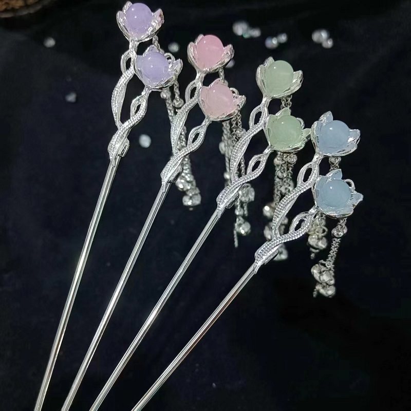 流苏发饰铃铛步摇发簪新中式高级感气质盘发簪子汉服旗袍配饰发钗,饰品/流行首饰/时尚饰品新,发饰,淘宝优惠券,粉丝福利购,淘宝优惠卷