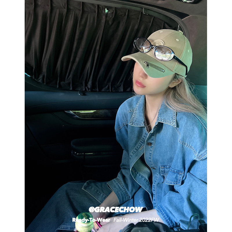 GRACECHOW-22FW周揚青美式複古牛仔襯衫女秋新款寬松百搭上衣外套在類目 女裝/女士精品, 短外套中 - 來自Buy2taobao.com提供專業的淘寶代購服務