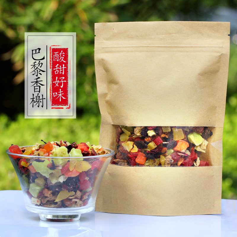果粒茶巴黎香榭花果茶新货500g