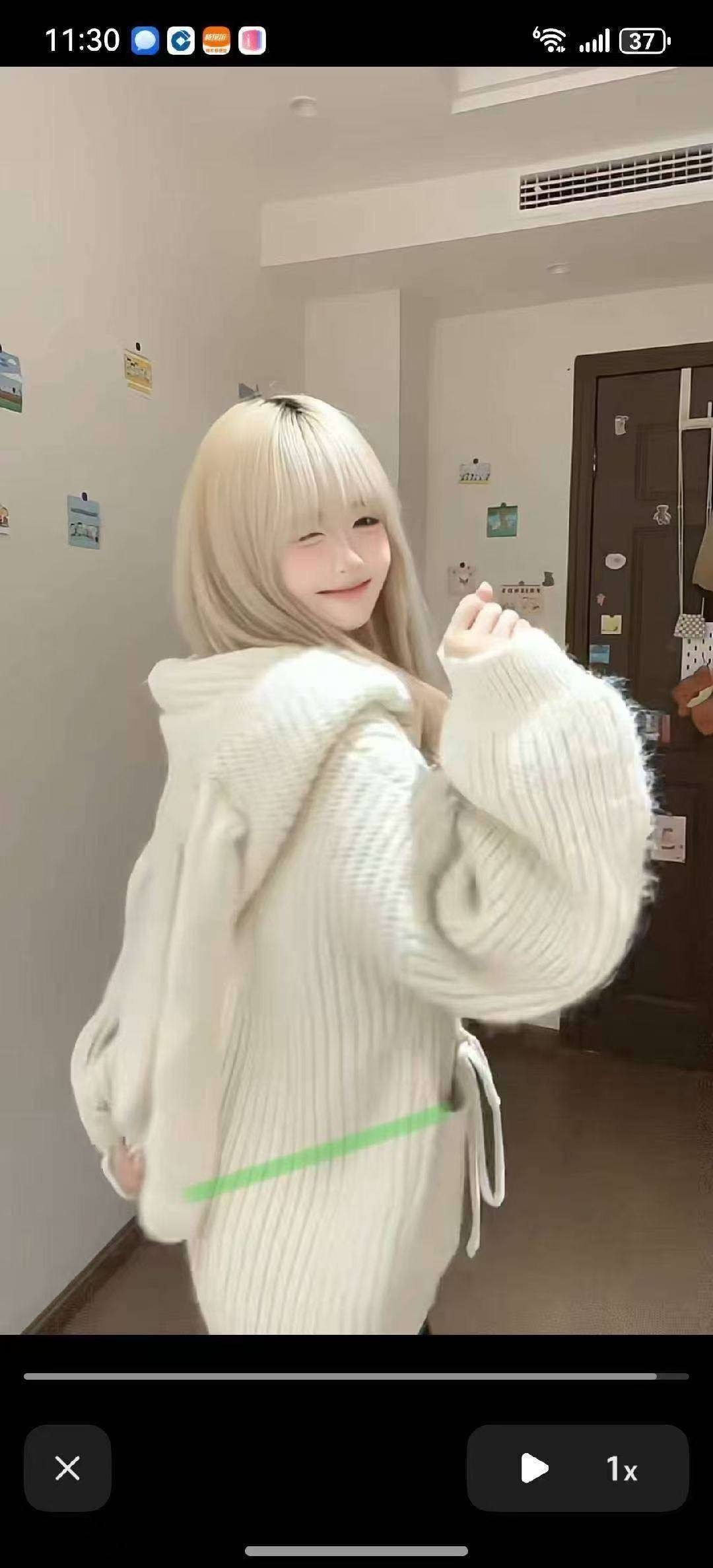毛领连帽毛衣外套女2025秋冬新款韩版宽松慵懒风软糯针织开衫上衣