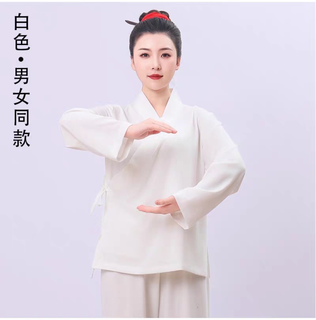 德绒汉服男女款中衣练功打底衫太极服改良贴身长袖古代风系带大码