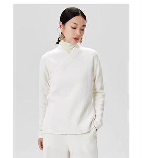 原创改良汉服日常交领右衽新中式纯白色德绒保暖女长袖大码300斤