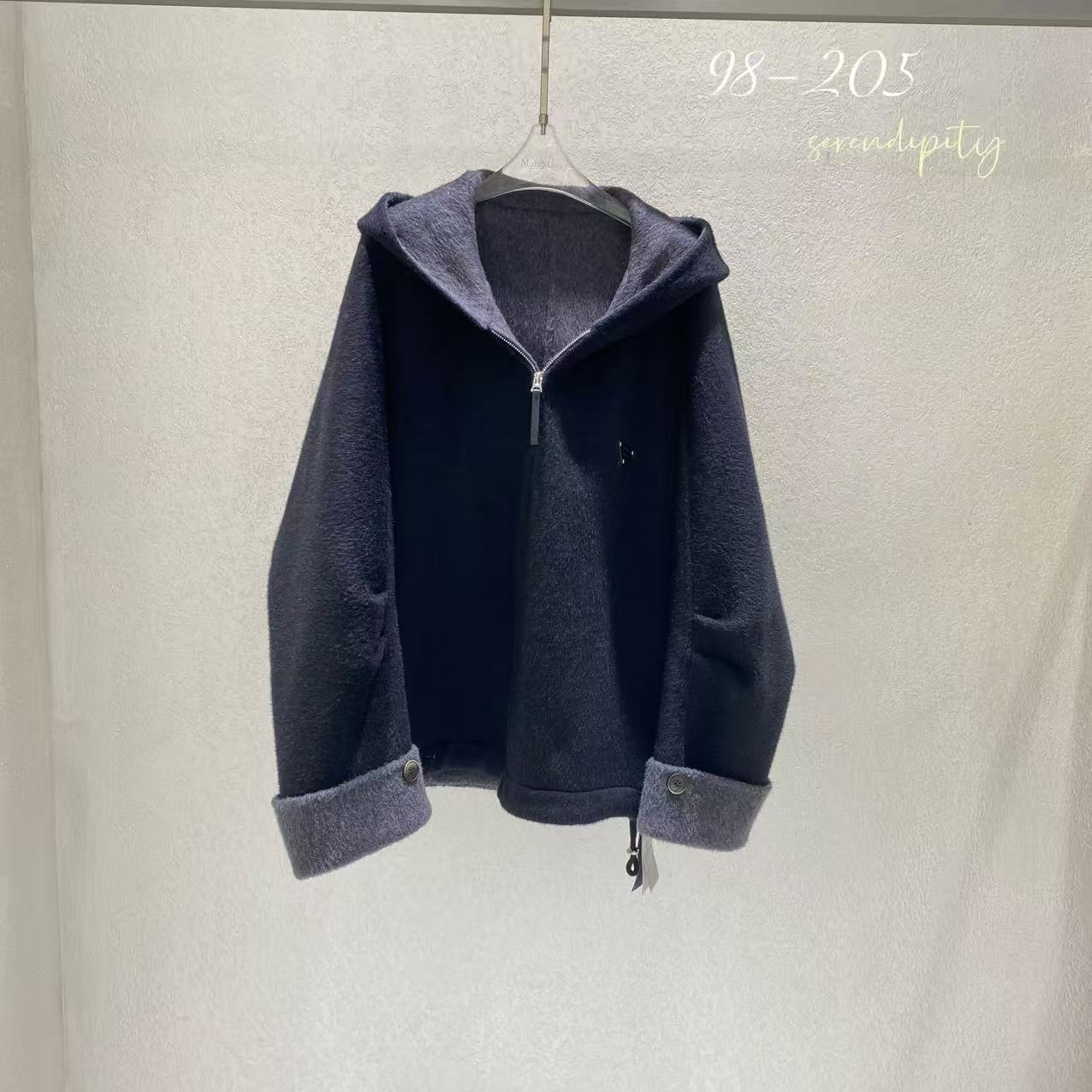 【钱老板专属】双色带帽短款双面呢大衣LL98-205