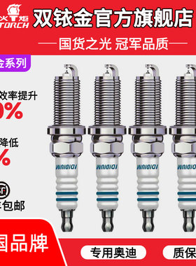 火炬双铱金火花塞适用于奥迪A3A4A5A7A8Q3Q5Q7S4S5S7S8TTRS