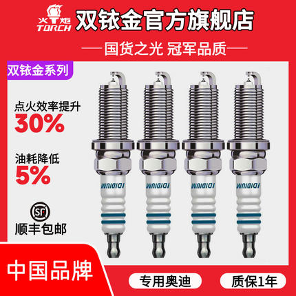 火炬双铱金火花塞适用于奥迪A3A4A5A7A8Q3Q5Q7S4S5S7S8TTRS