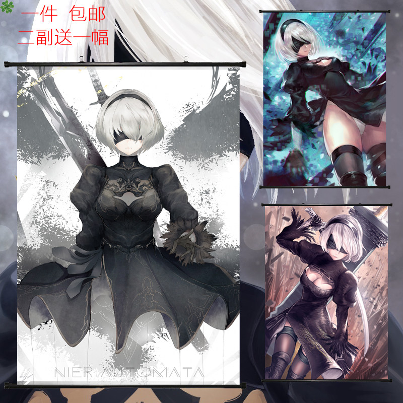 尼尔机械纪元 2B小姐姐动漫游戏周边超大卷轴挂画布画海报定制02|msdalam kategori mod main/animasi/Zhou Bian/cos/permainan papan, kartun/Animasi Zhou Bian, Kad animasi/loket/alat tulis - dari Buy2taobao.com untuk memberikan perkhidmatan ejen Taobao profesional membeli