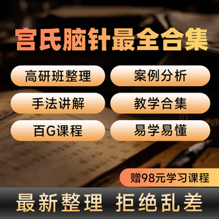 宫氏脑针视频合集非书籍针具高研班内部资料宫长祥讲义手法课程